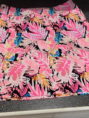 Lulu-B Neon Floral skort!!!!    Pink Black Blue Yellow. Sz.  4